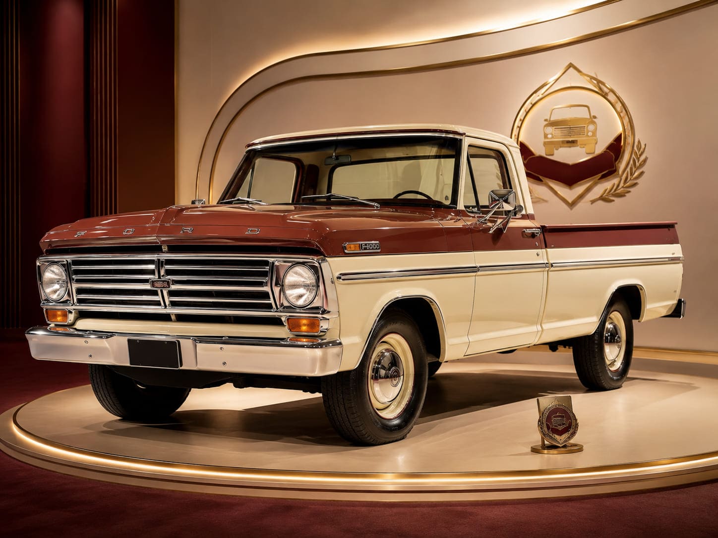 Ford F-1000 clássica em contexto de veículo de coleção